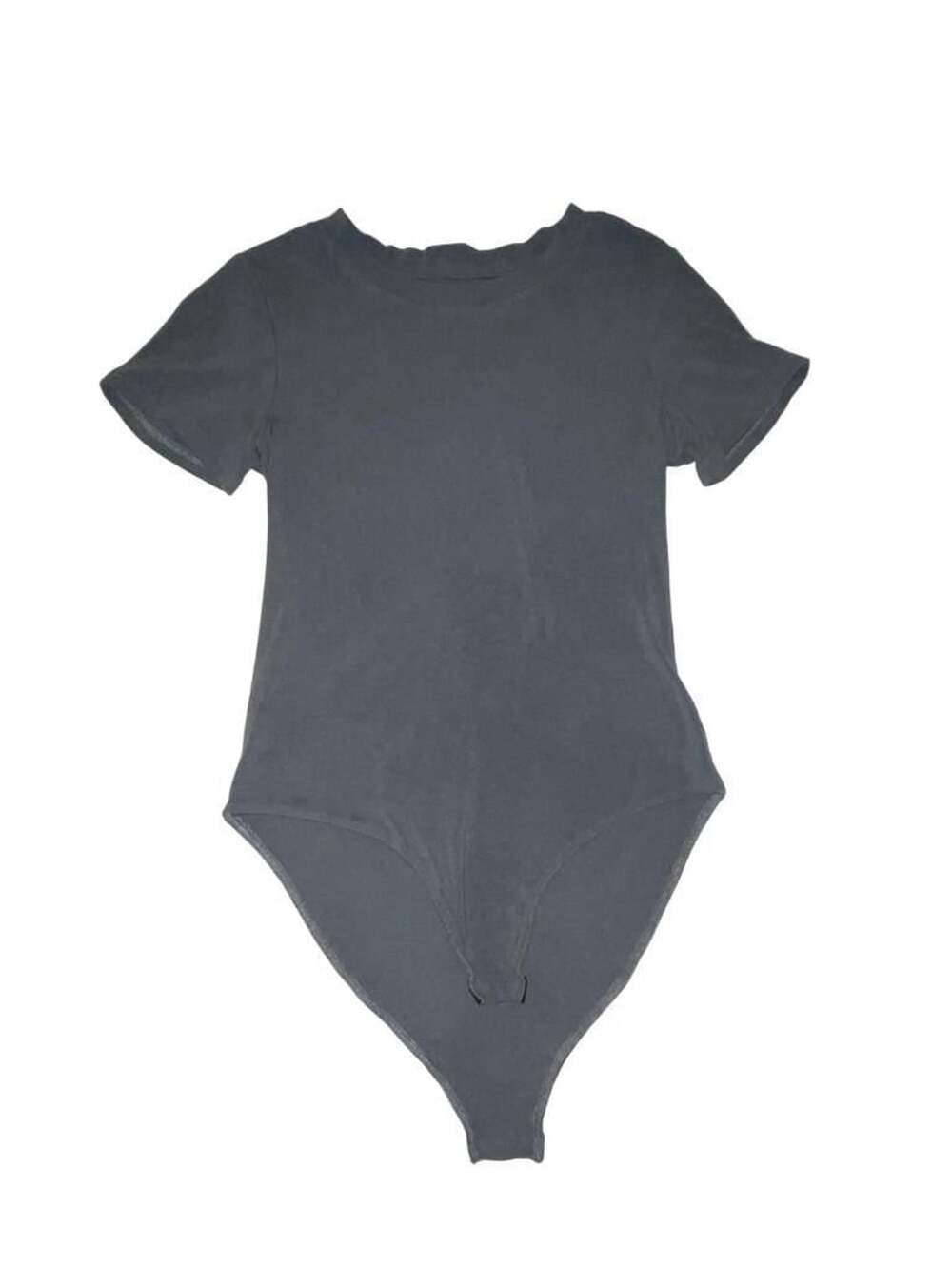 Unbranded Gray/Green Short Sleeve Crew Neck Bodysuit Size M